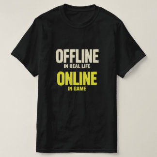 Camiseta Jogador Online Offline Engraçado