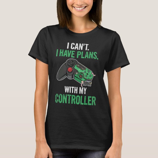 Camiseta Jogador Online Para Um Nerd De Controladora 2 (Frente)