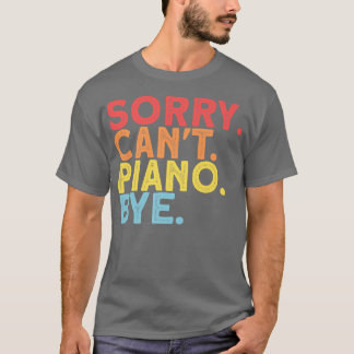 Camiseta Jogador Piano Funny Lover Retro Pianista Premi