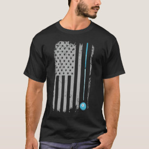 Camiseta Jogador piscina - Billiards 8 Ball Vintage America