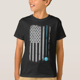 Camiseta Jogador piscina - Billiards 8 Ball Vintage America