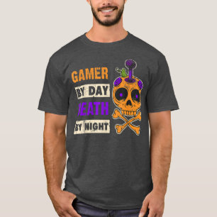 Camiseta Jogador por Dia, Morte por Noite, Jogador de Hallo