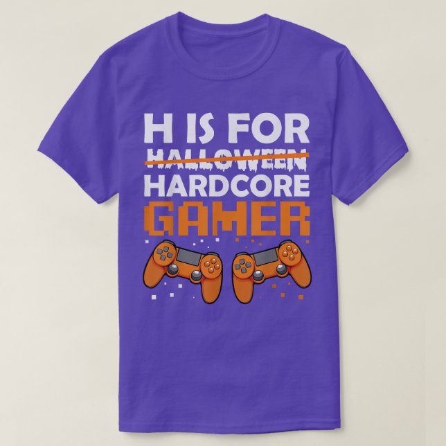 Camiseta Jogador Preguiçoso De Halloween Videogame Co (Frente do Design)