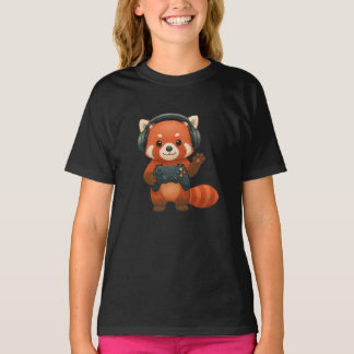Camiseta Jogador Red Panda, Controladora de jogos e Fones d