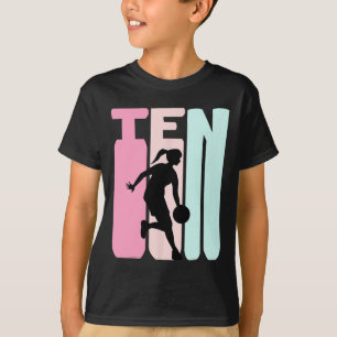 Camiseta Jogador Retro Bysketbyll, 10 anos de idade, 10º an
