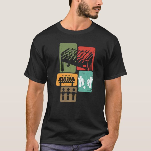 Camiseta Jogador Retro Jogador de Futebol de mesa Foosball  (Frente)