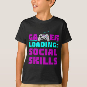 Camiseta Jogador Sarcástico Carregando Habilidades Sociais