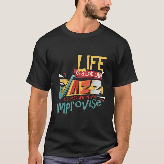 Camiseta Jogador Sax Engraçado Oferece Jazz Música Saxofone (Frente)
