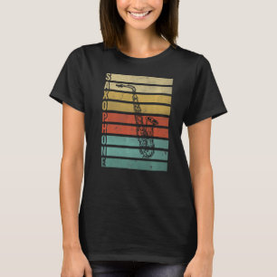 Camiseta Jogador saxofônico saxofone jazz Vintage