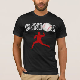 Camiseta Jogador Sênior de Beisebol Arremessador Silhueta V