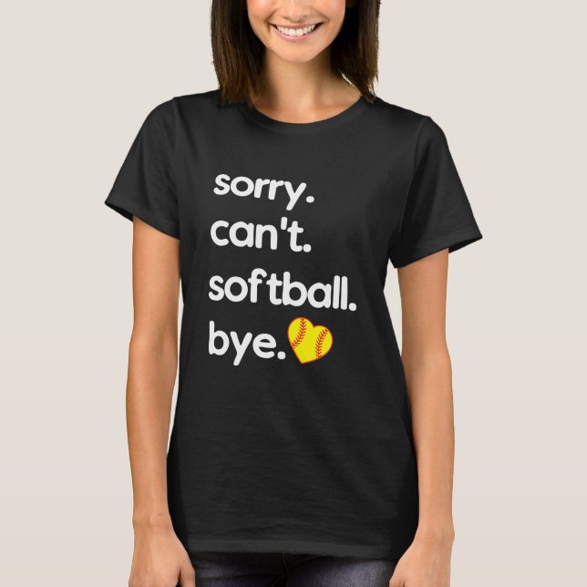 Camiseta Jogador Softball Engraçado (Frente)