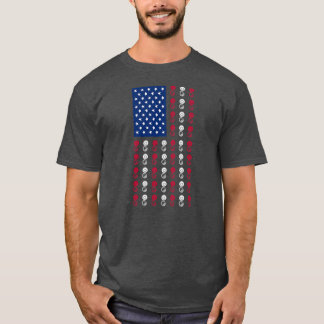 Camiseta Jogador Sousaphone da bandeira americana Engraçado