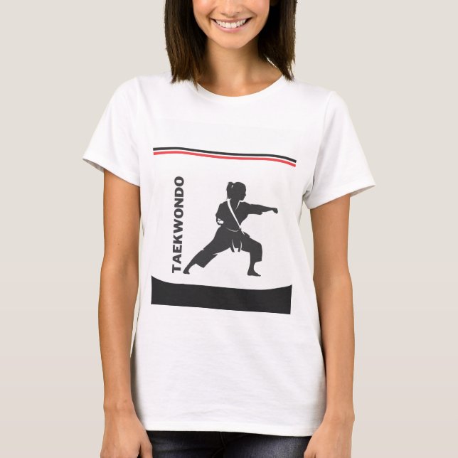 Camiseta Jogador Taekwondo, Presente de Aniversário, Equipe (Frente)