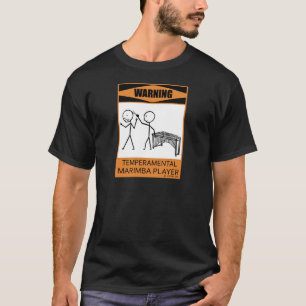 Camiseta Jogador Temperamental de advertência do Marimba