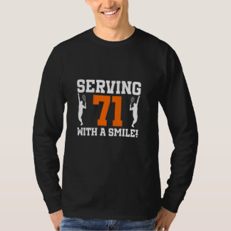 Camiseta Jogador Tênis De 71 Anos, Tênis De Aniversário, Bi