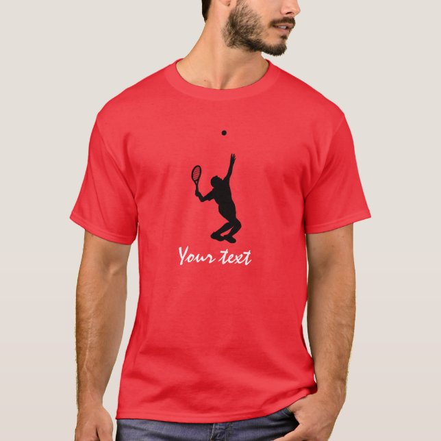 Camiseta Jogador tênis; Vermelho (Frente)