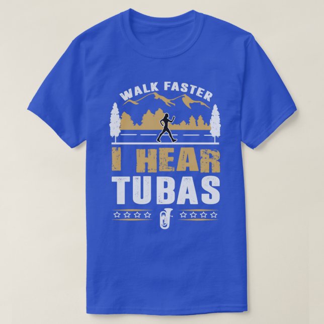 Camiseta Jogador Tuba Caminha Mais Rápido Engraçado (Frente do Design)