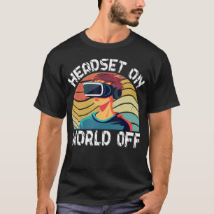 Camiseta Jogador Vr Fone Vr Jogo de Realidade Virtual Vídeo
