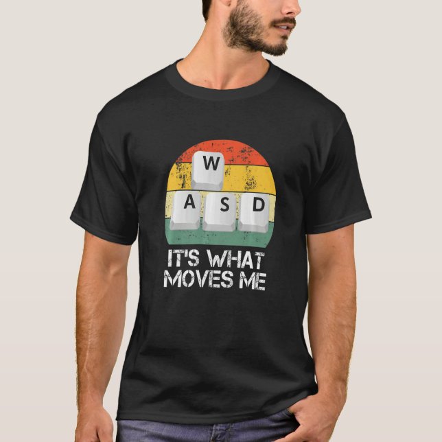 Camiseta Jogador WASD PC - Jogos em vídeo É o que me move P (Frente)