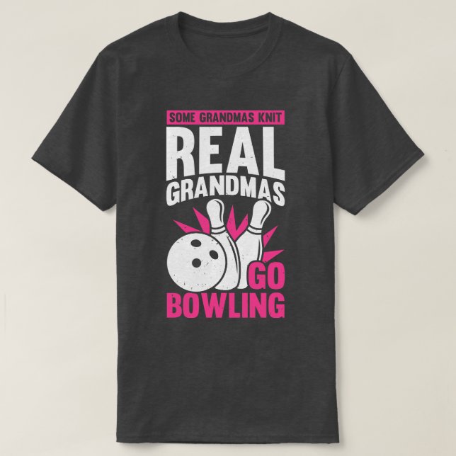 Camiseta Jogadora da boliche Avó Bowler Avô Gift (Frente do Design)