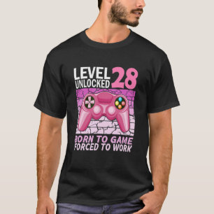 Camiseta Jogadora de aniversário de 28 anos forçada a traba