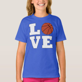 Camiseta Jogadora de basquete do amor feminino jogadora de