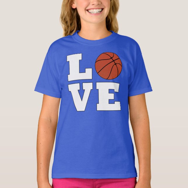 Camiseta Jogadora de basquete do amor feminino jogadora de  (Frente)