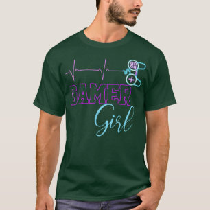 Camiseta Jogadora de Batimentos de Cardíaco Bonitos para Ga