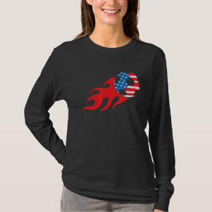 Camiseta Jogadora De Futebol Dos Eua, American Flag Girls B