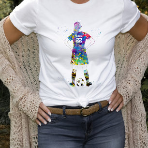 Camiseta Jogadora de Futebol Feminina