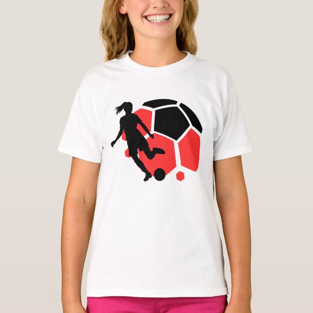 Camiseta Jogadora de futebol, Presente de aniversário, Equi (Frente)