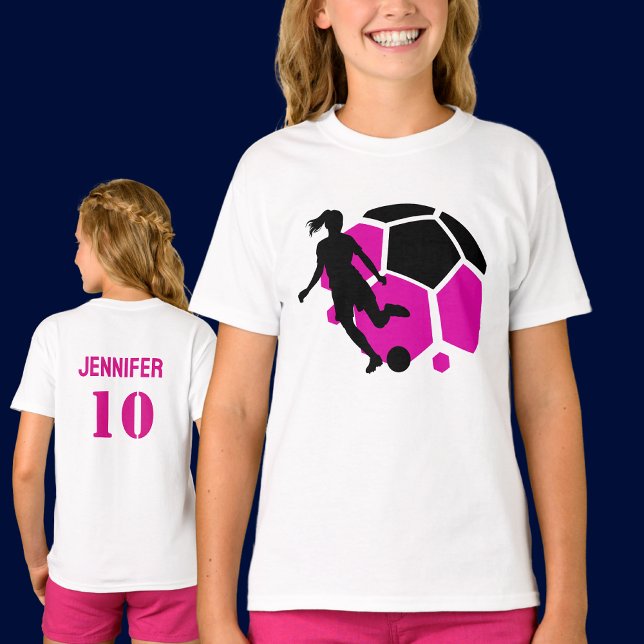 Camiseta Jogadora de futebol, Presente de aniversário, Equi (Criador carregado)