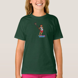 Camiseta Jogadora de Lacrosse Menina - Escura