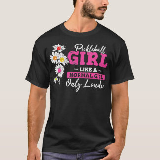 Camiseta Jogadora de piclebol Engraçada Mulher Moth