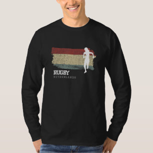 Camiseta Jogadora de Rugby Feminina Bandeira dos Países Bai