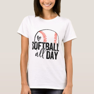 Camiseta Jogadora de Softball Meninas Adolescentes Mulheres