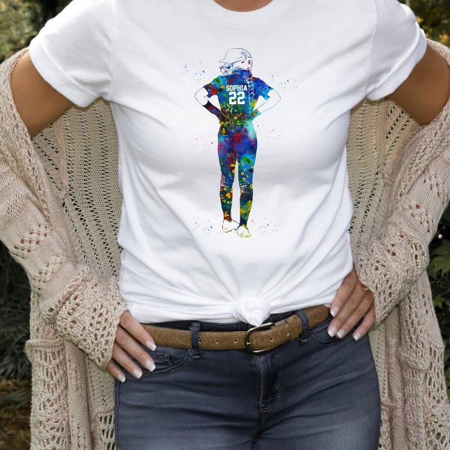 Camiseta Jogadora de Softbol Feminino (Criador carregado)