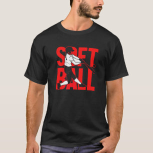 Camiseta Jogadora de Softbol Menina Arremessadora Receptora