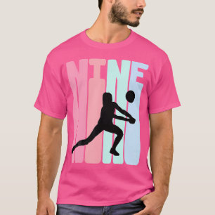 Camiseta Jogadora De Voleibol De 9º aniversário