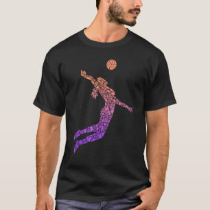 Camiseta Jogadora de Voleibol Equipe de Mãe Mulheres Menina