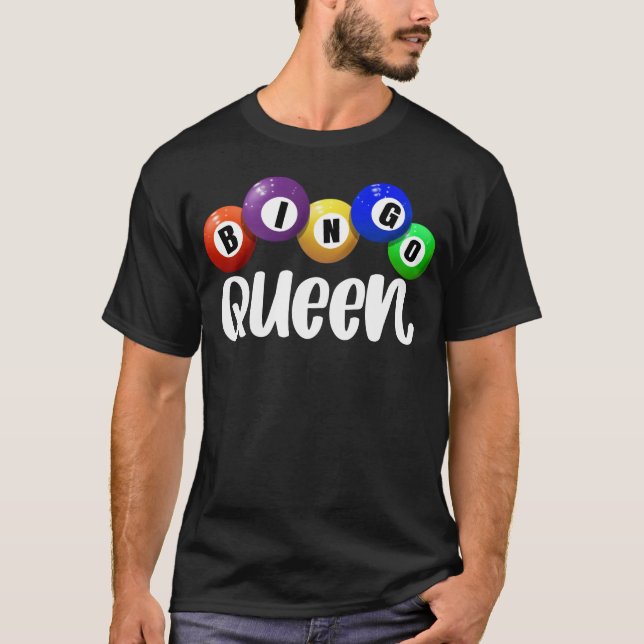 Camiseta Jogadora do Bingo Queen Bingo Gambling Women's Bin (Frente)