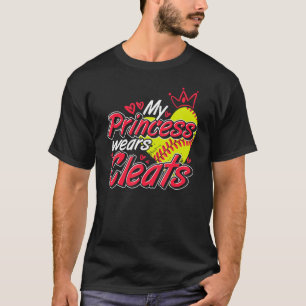 Camiseta Jogadoras de Softball Girls Limpa Princesa Esporte