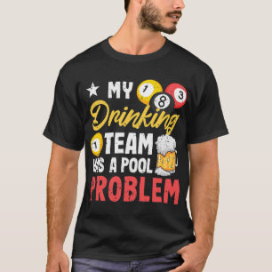 Camiseta Jogadores Billiard 8Ball Minha Equipe De Bebendos