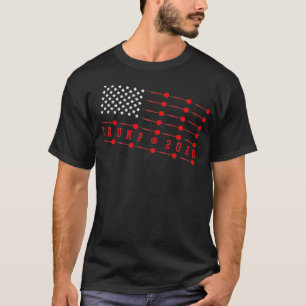 Camiseta Jogadores Dart Para Trump 2020 American Flag USA