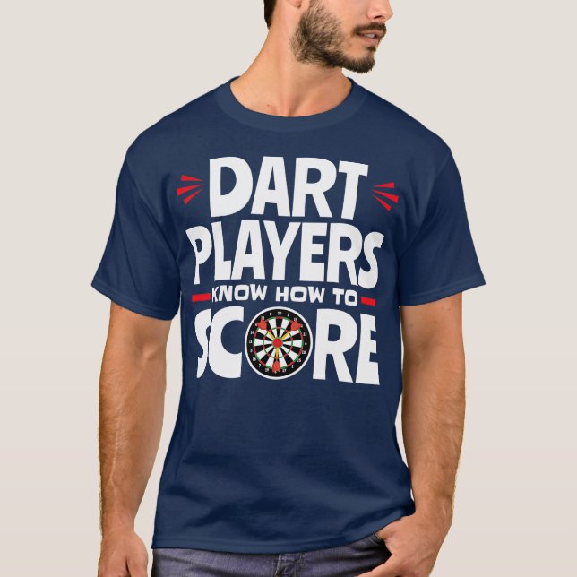 Camiseta Jogadores Dart Sabem Como Pontuar Presentes De Cam (Frente)
