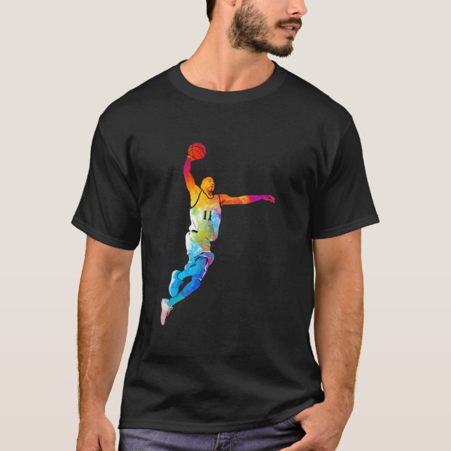 Camiseta Jogadores De Basquete legal Arte Para Homens (Frente)