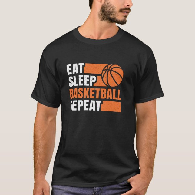 Camiseta Jogadores de basquete repentinos para dormir (Frente)