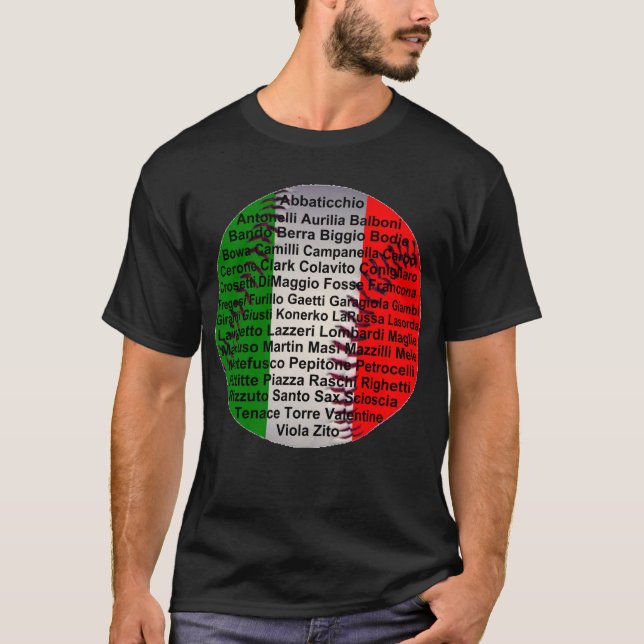 Camiseta Jogadores De Beisebol Italianos Americanos (Frente)