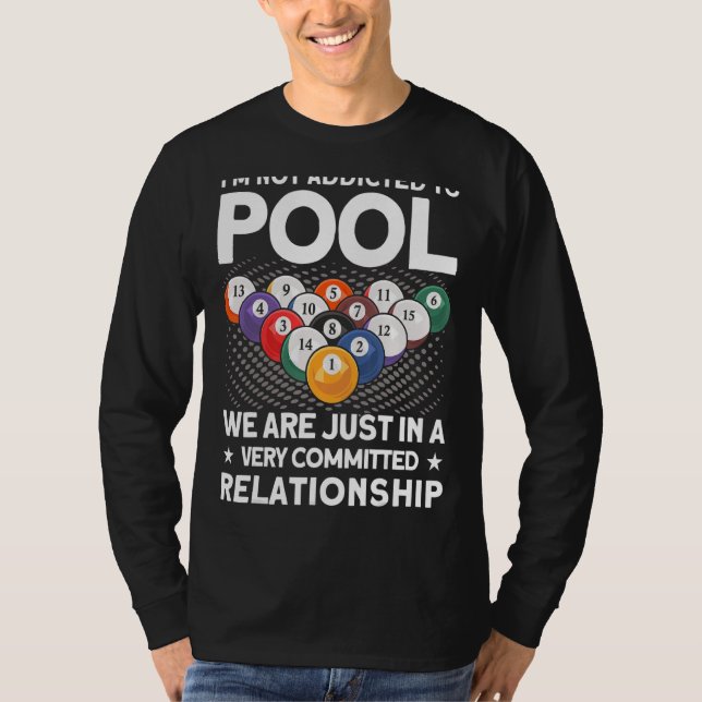 Camiseta Jogadores de Bilhar Não Sou Viciado em Jogar Pisci (Frente)