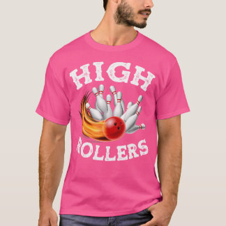 Camiseta Jogadores de Boliche de Alta Rotação Que Jogam Bol